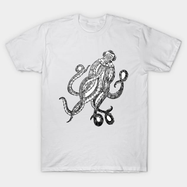 Space Octopus T-Shirt by Art by Rory 